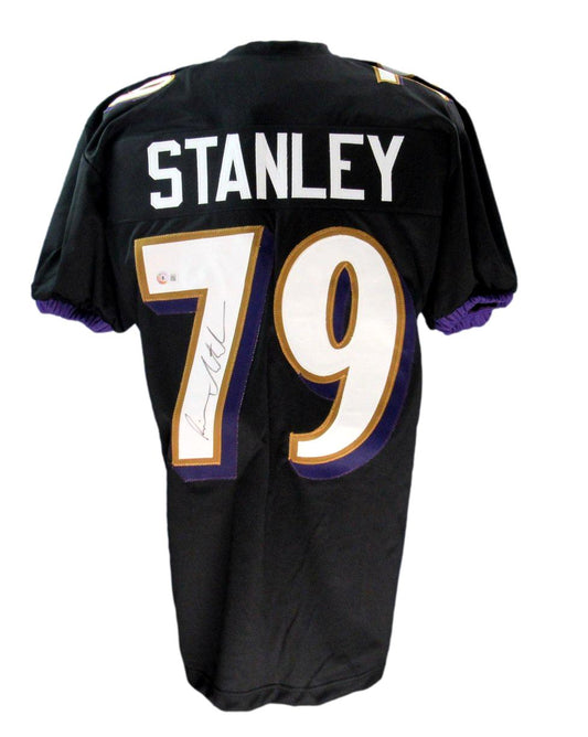 Ronnie Stanley Signed/Auto Custom Black Football Jersey Ravens Beckett 190337