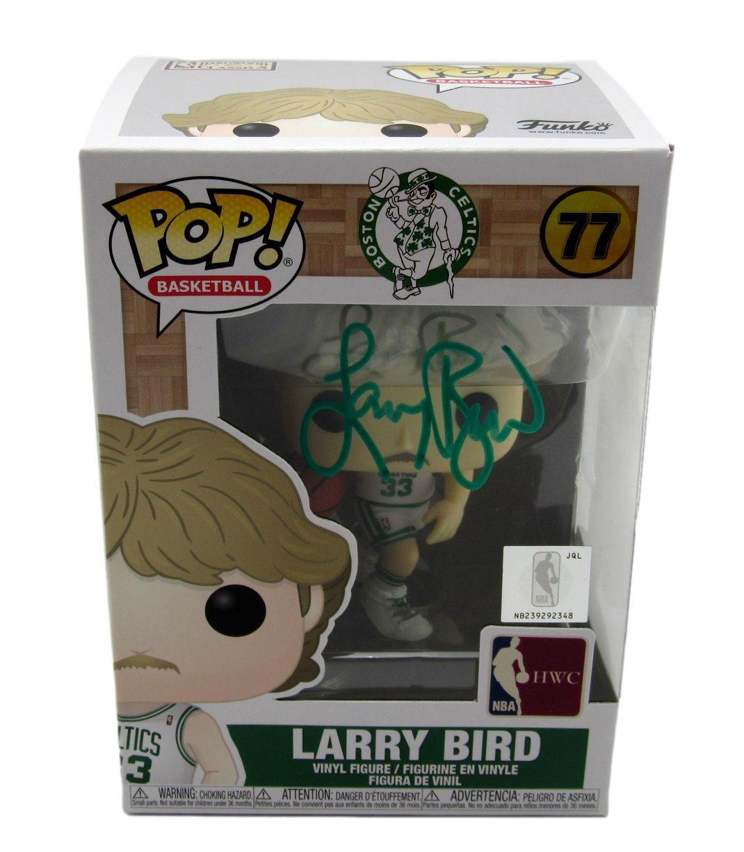 Larry Bird HOF Autographed Funko Pop! Figurine #77 Celtics PSA/DNA 179141