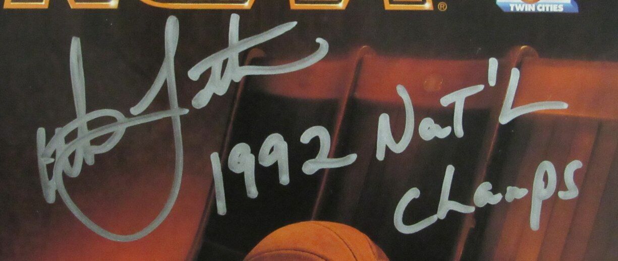 Christian Laettner Signed DUKE1992 NCAA Final Four Champs Program PSA/DNA 167214