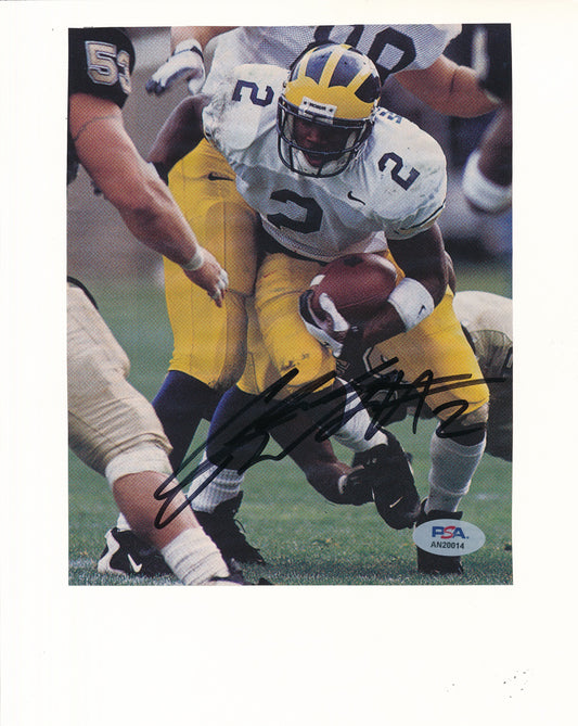 Charles Woodson Signed 8x10 Magazine Photo Michigan 1997 Heisman PSA/DNA 188151