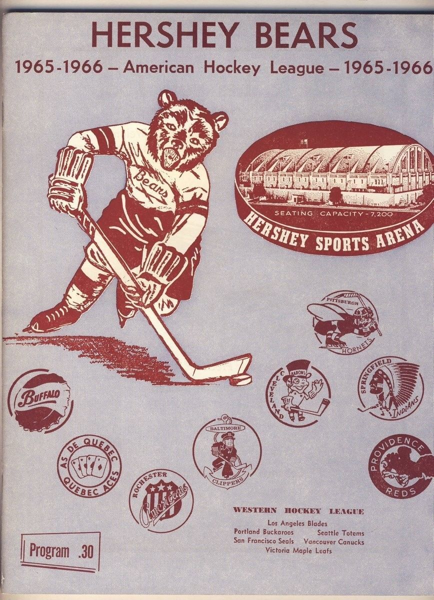 Hershey Bears 4/16 1966 Program vs. Springfield AHL 127996