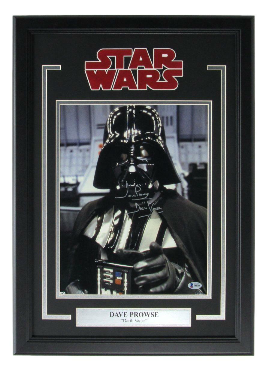 David Prowse "Darth Vader" Signed 11x14 Star Wars Photo Framed Beckett 162188