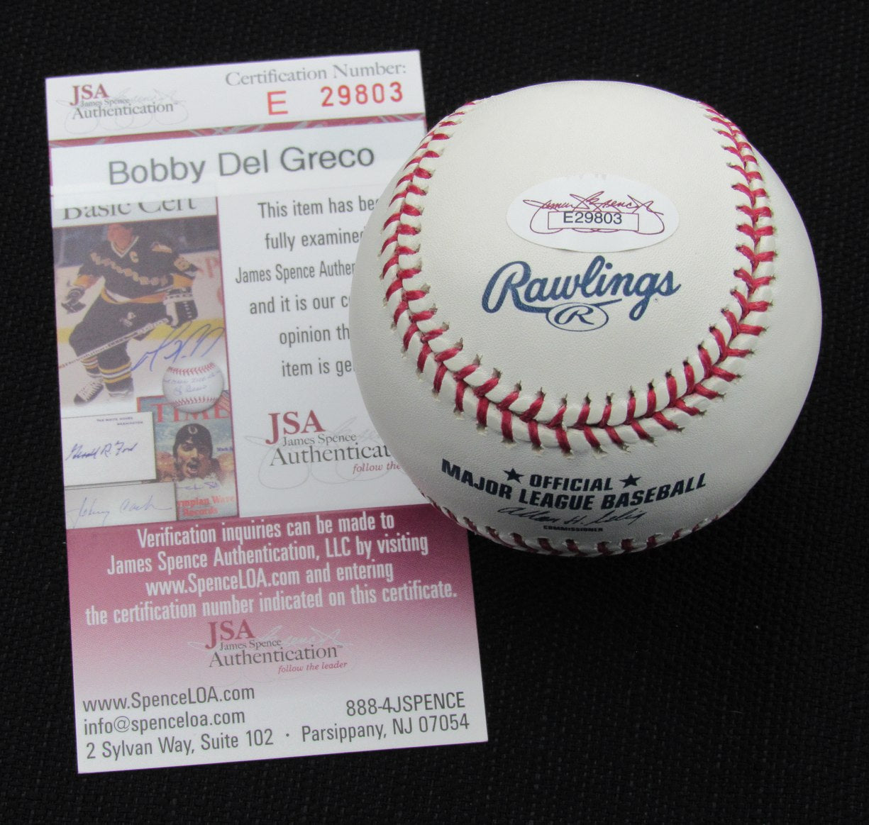 Bobby Del Greco Signed/Auto Yankees 100th OML Baseball JSA 186651