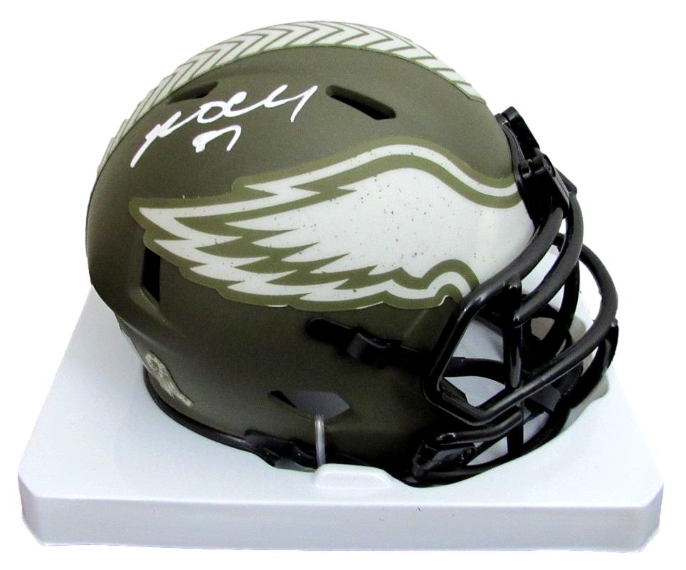 Brent Celek Signed Salute To Service Mini Football Helmet Eagles Beckett 187620