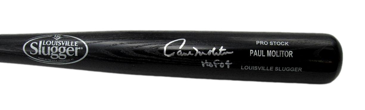 Paul Molitor HOF Autographed/Inscr Louisville Slugger Bat Brewers JSA 183639