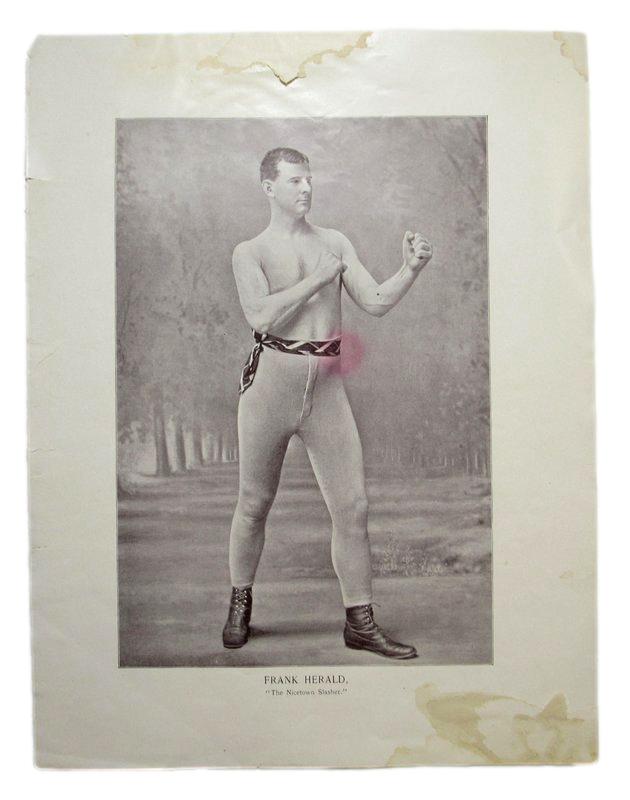 Frank Herald "The Nicetown Slasher"  1895 Boxing Gladiators 11x15 Poster