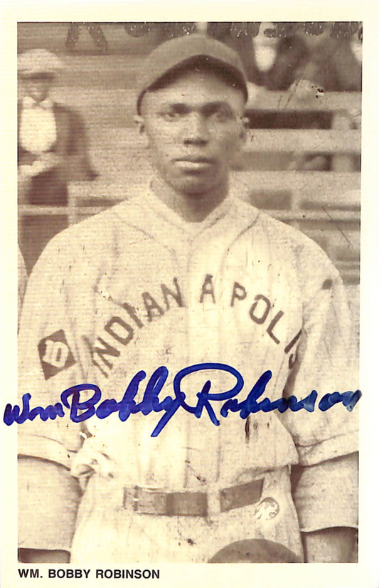 Wm. Bobby Robinson Signed Negro League - ABC's 1991 R.D Retort Post Card 181287