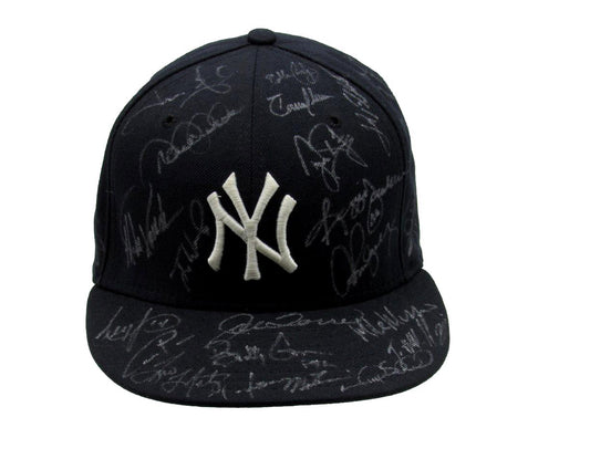 New York Yankees Greats Multi-Signed (24) New Era Baseball Hat PSA/DNA 193119