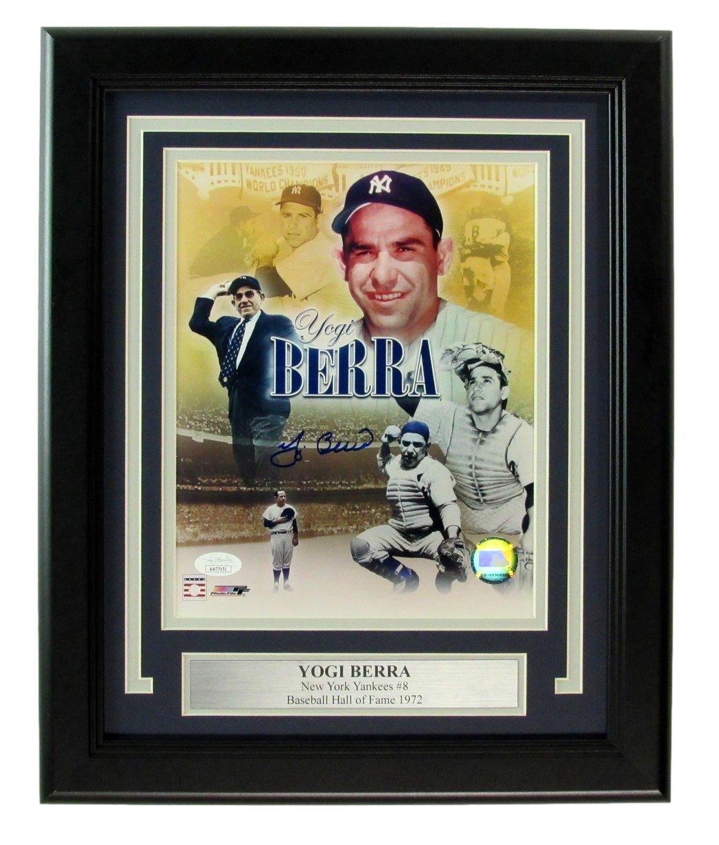 Yogi Berra HOF Signed/Autographed 8x10 Photo New York Yankees Framed JSA 190850