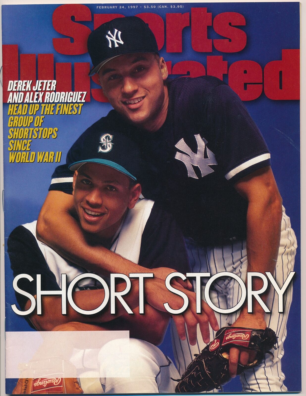 February 24, 1997 Derek Jeter HOF Sports Illustrated NO LABEL Newsstand Yankees