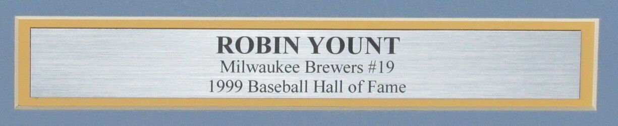 Robin Yount HOF Autographed 16x20 Photo Milwaukee Brewers Framed JSA