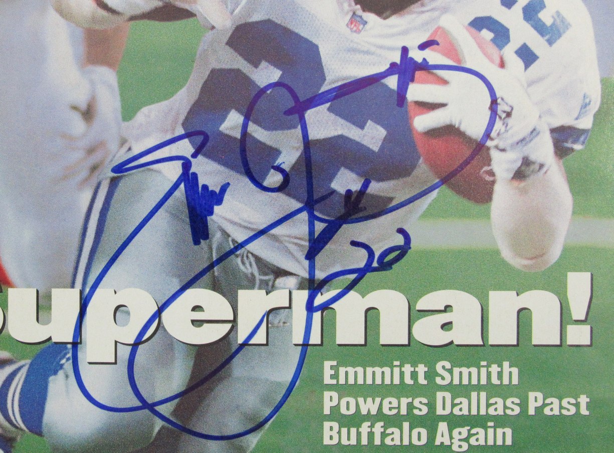 Emmitt Smith Dallas Cowboys Signed/Auto Sports Illustrated 2/7/94 PSA/DNA 185616