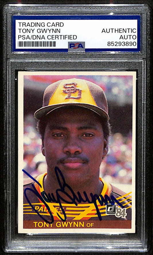 Tony Gwynn HOF Signed 1984 Donruss Card #324 San Diego Padres PSA/DNA 190662