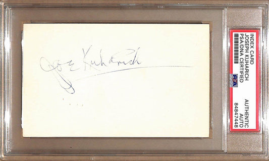 Joe Kuharich Autographed 3x5 Index Card Notre Dame PSA/DNA 179063