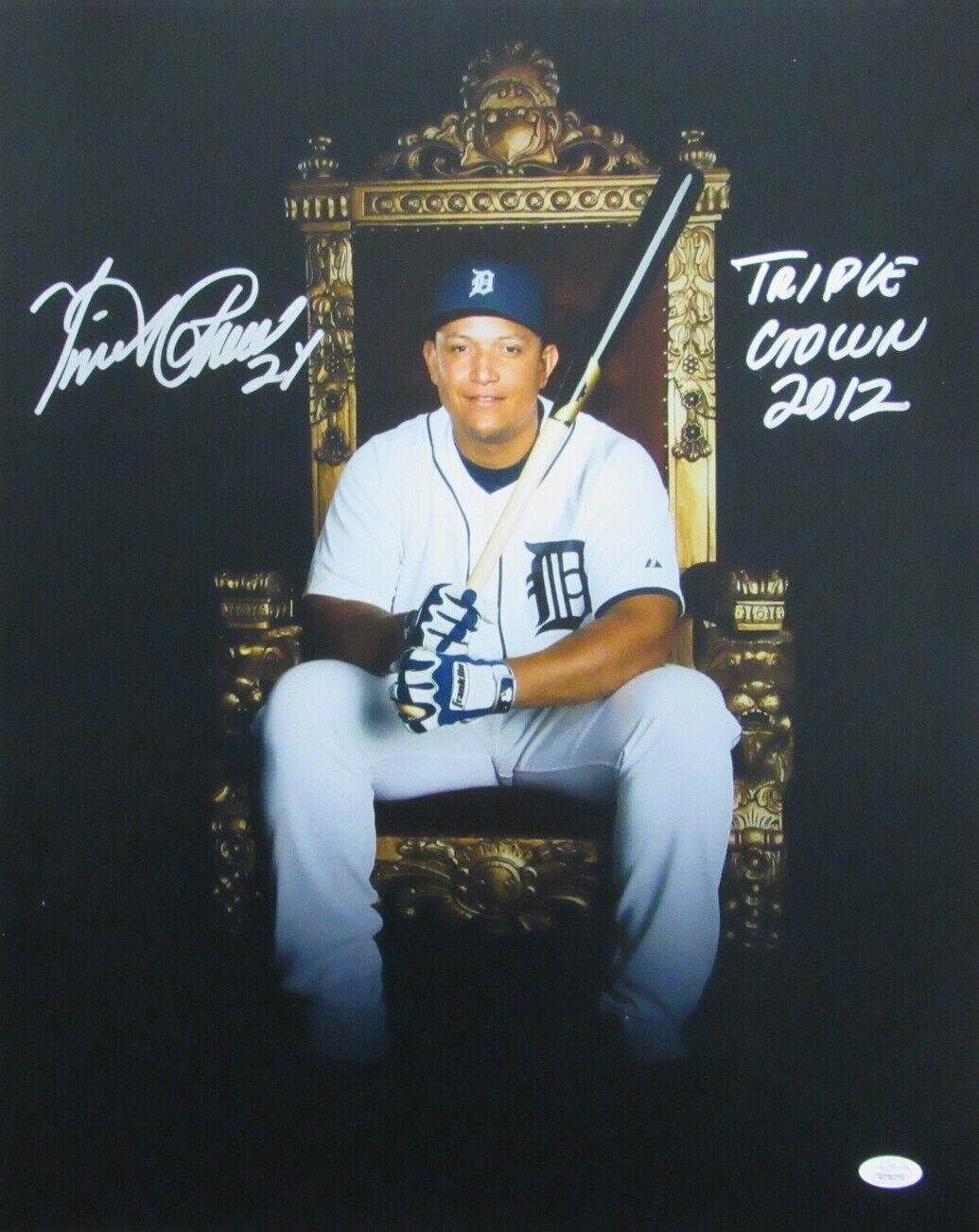 Miguel Cabrera Detroit Tigers Signed/Inscribed 16x20 Photo JSA 159543