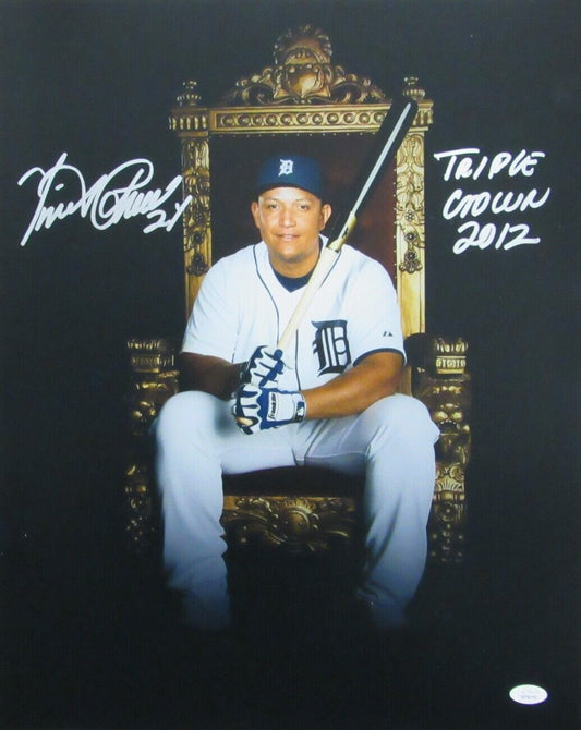 Miguel Cabrera Detroit Tigers Signed/Inscribed 16x20 Photo JSA 159543