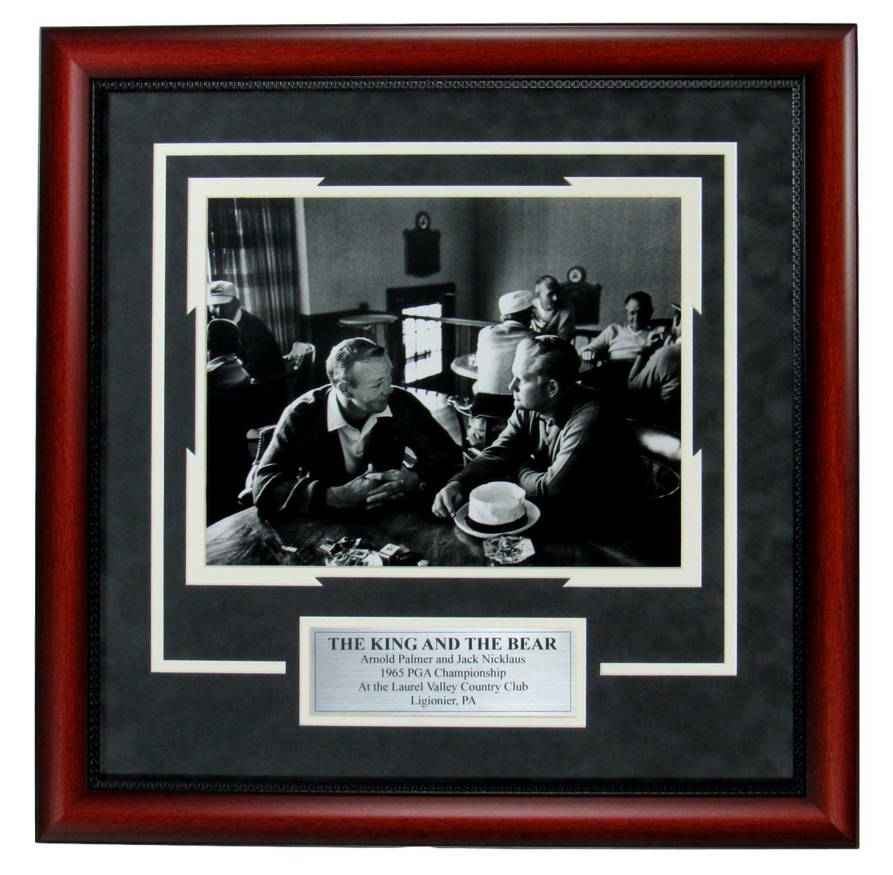 Arnold Palmer/Jack Nicklaus "The King and the Bear" Framed Photo 1965 PGA