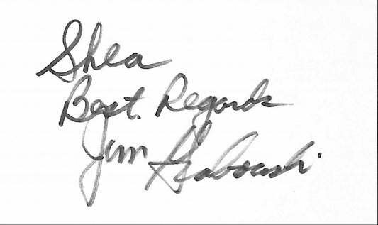 Jim Grabowski Green Bay Packers CFHOF Signed/Auto 3x5 Index Card  189542