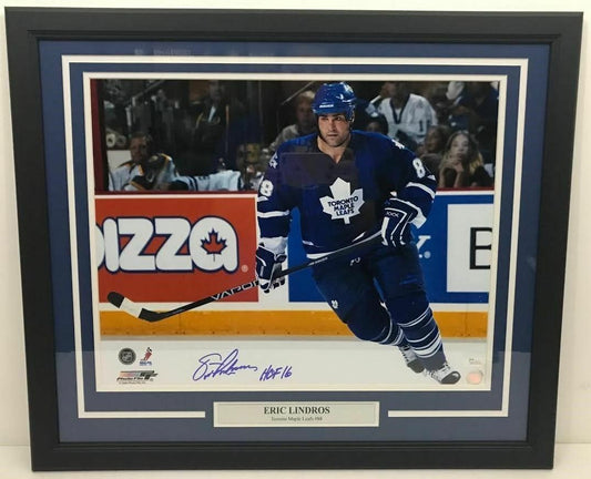 Eric Lindros Maple Leafs Autographed/Signed Framed 16x20 Photo JSA 130840