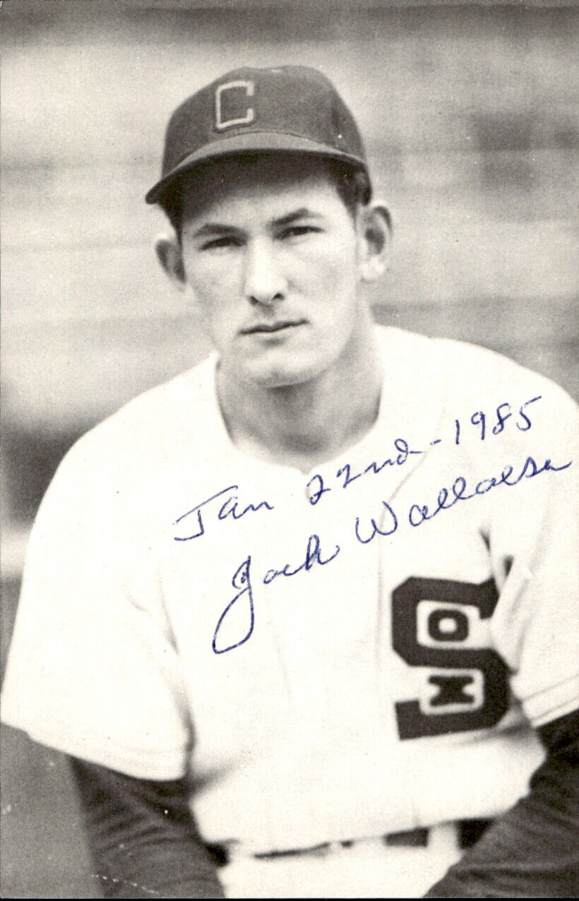 Jack Wallaesa White Sox d. 1986 Signed/Autographed 3x5  Photo 179300