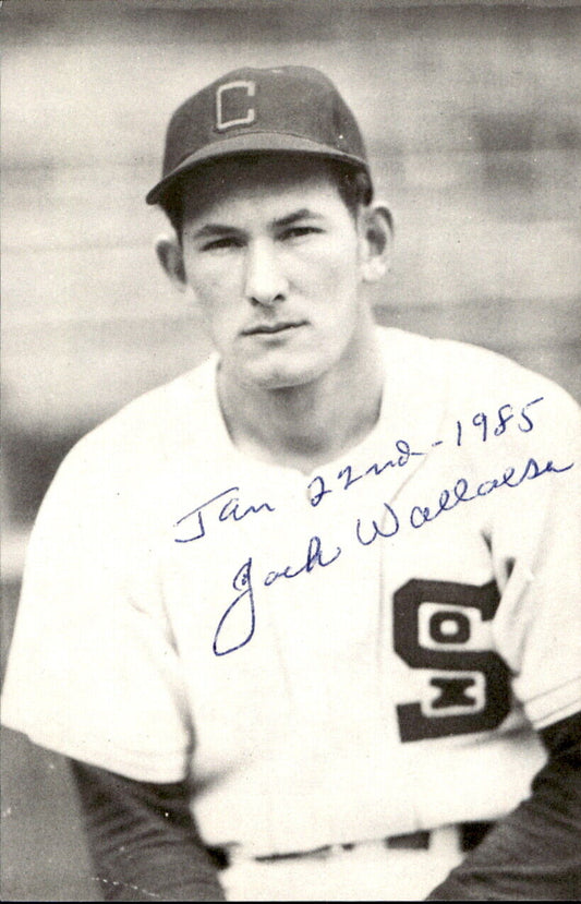 Jack Wallaesa White Sox d. 1986 Signed/Autographed 3x5  Photo 179300