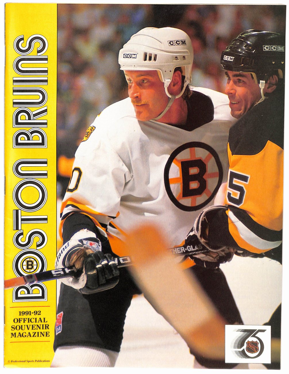 January 11 1992 Boston Bruins vs Flyers Game Program + Ticket Stub 181799