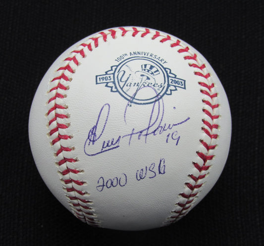 Luis Polonia Signed/Auto Yankees 100th OML Baseball MAB 187066
