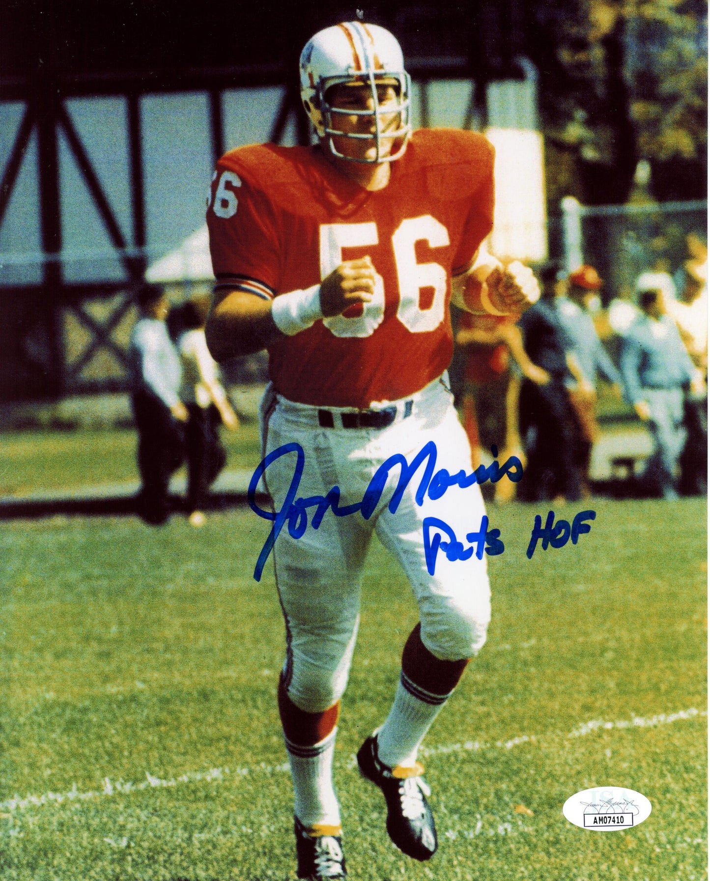 Jon Morris Autographed/Inscribed 8x10 Photo Boston Patriots JSA 183082