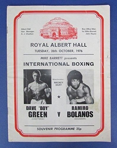 Dave Green Ramiro Bolanos Royal Albert Hall Official Program 10/26/1976 122184