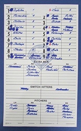 Phillies Lineup Card from Dugout 4/2/1996 vs. Rockies 124087