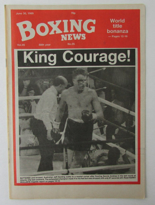 June 30, 1989 Boxing News Magazine Jeff Harding Dennis Andries