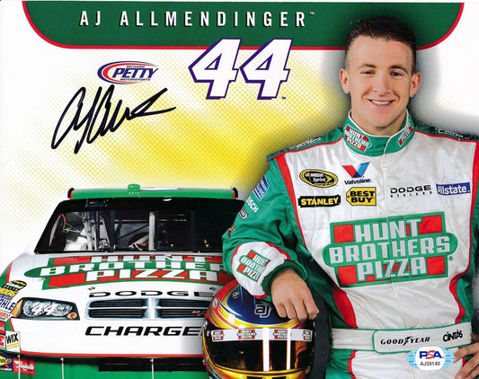 AJ Allmendinger NASCAR Driver Signed/Autographed 8x10 Photo PSA/DNA 164366