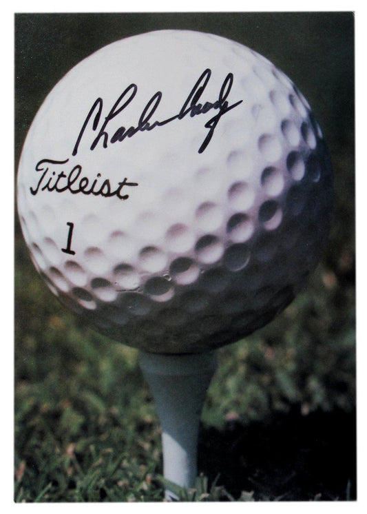 Charles Coody 1971 Masters Champion Autographed 3. 5x5.5 Golf Ball Photo