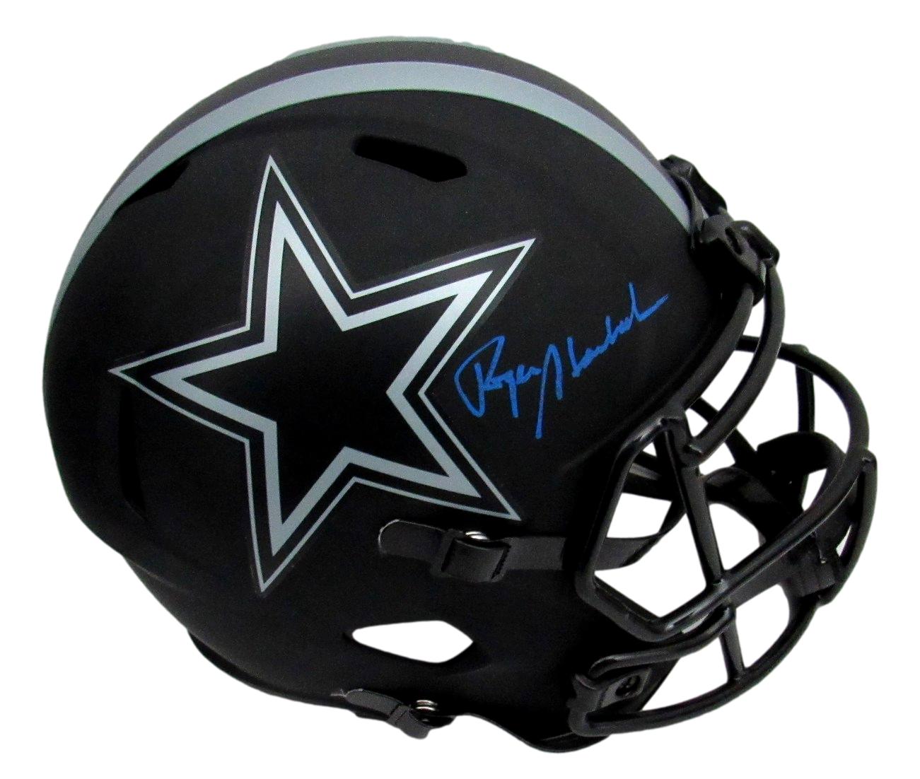 Roger Staubach  Signed Eclipse Cowboys Full Size Replica Helmet Beckett 157077