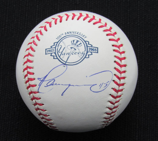 Henry Rodriguez Signed/Auto Yankees 100th OML Baseball JSA  186853