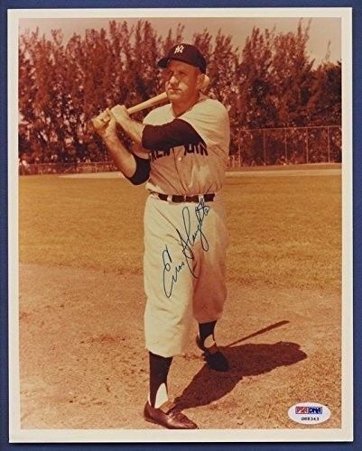 Enos Slaughter Yankees Signed 8x10 Photo PSA/DNA 132546