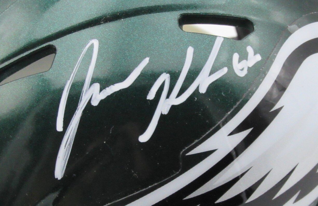 Jason Kelce Autographed Eagles Speed Mini Helmet Witness PSA/DNA 187717