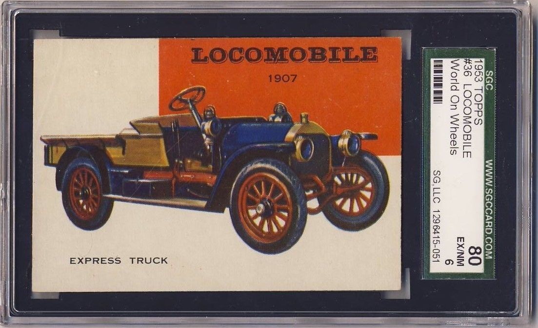 1953 TOPPS World on Wheels #36 Locomobile EX/NM SGC 80 6