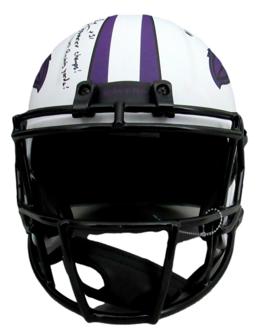 Jamal Lewis Signed/Inscr Ravens Lunar Replica Full Size Helmet Beckett 163125