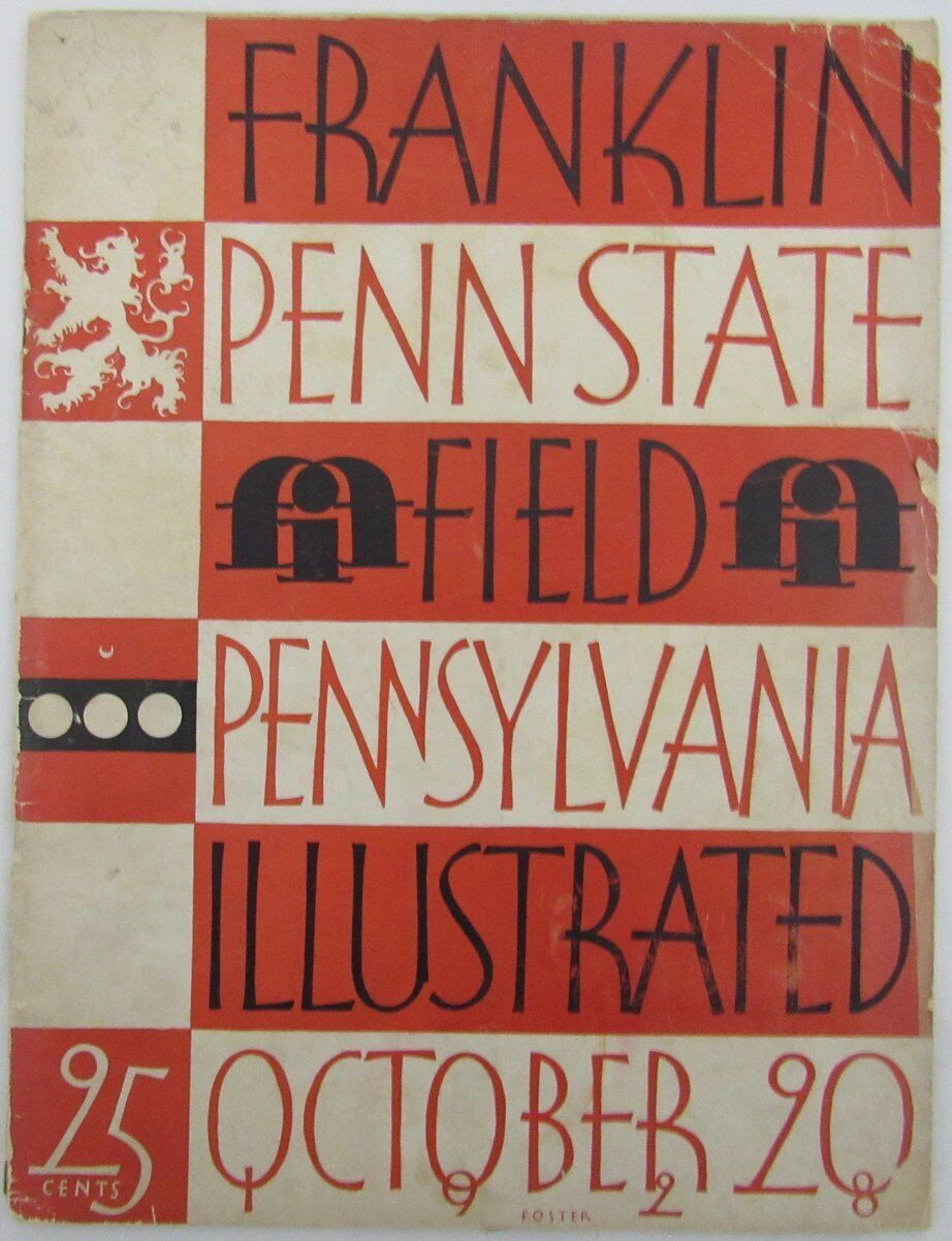 Vintage 1928 Penn State Nittany Lions vs.Penn College Football Program 137038