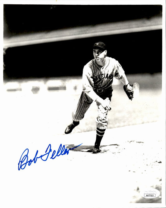 Bob Feller HOF Signed/Autographed 8x10 Photo Cleveland Indians JSA 191474