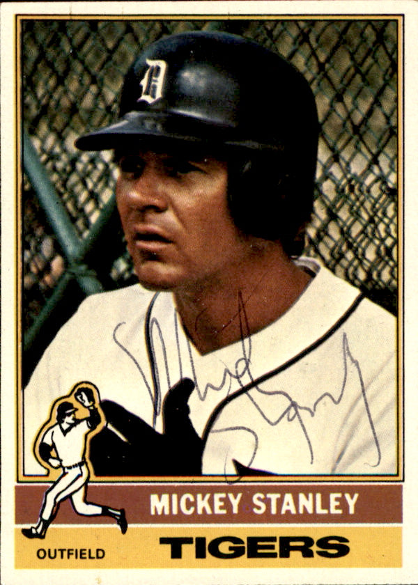 Mickey Stanley Autographed 1976 TOPPS Card #483 Detroit Tigers 183461