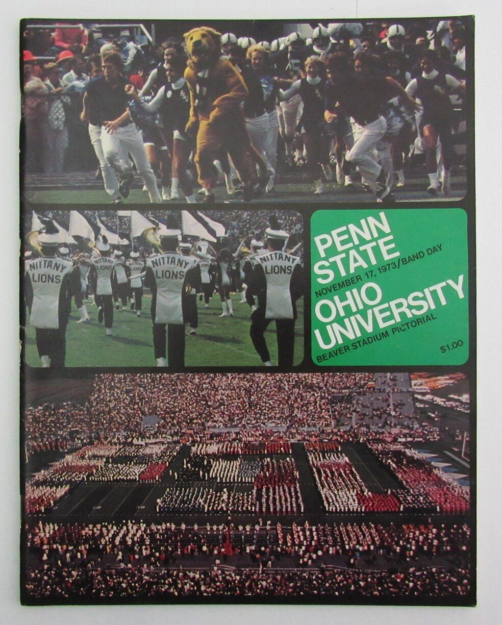 November 17, 1973 Penn State vs. Ohio University College Football Game Program