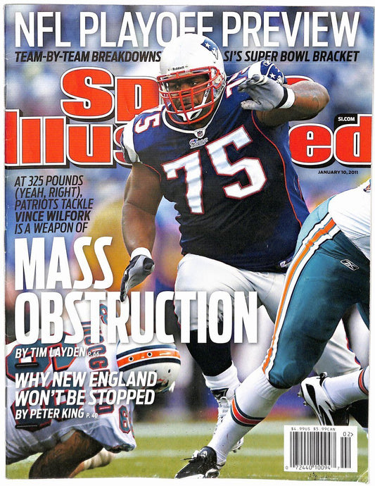 January 10, 2011 Vince Wilfork Patriots  Sports Illustrated NO LABEL 181610