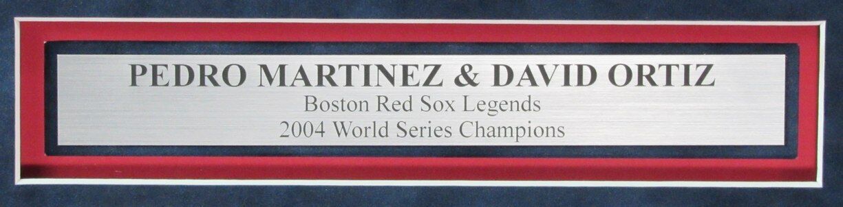 Pedro Martinez/David Ortiz Dual-Autographed 16x20 Photo Red Sox Framed Beckett