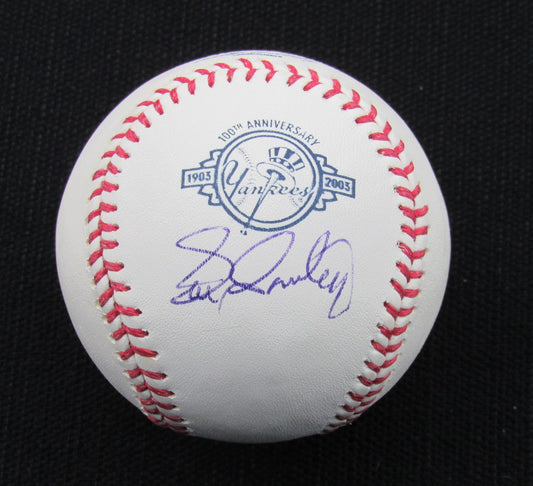 Joe Cowley Signed/Auto Yankees 100th OML Baseball JSA 186658