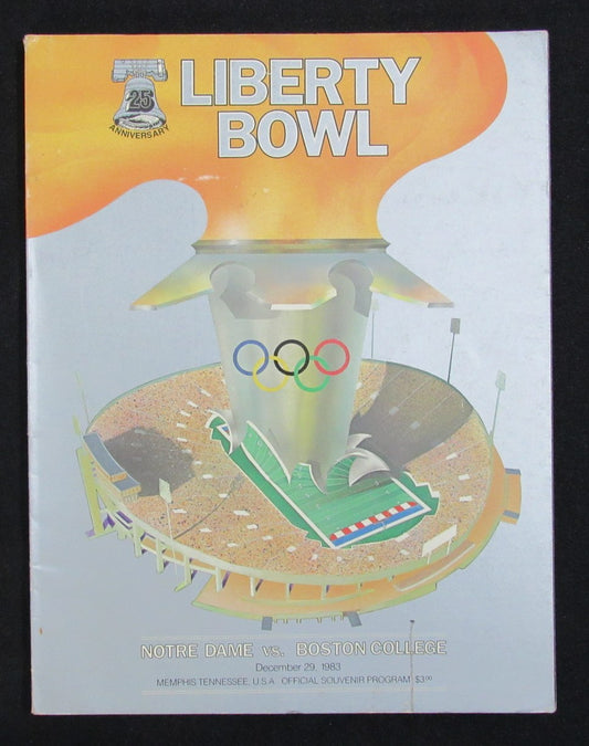 12/29/1983 Liberty Bowl Notre Dame vs. Boston College Program 185823