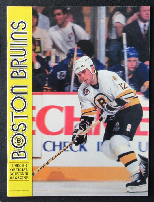 1992/1993 Boston Bruins Ice Hockey Game Program 176434