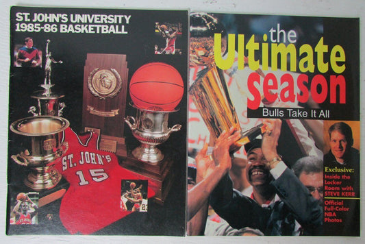 Lot of 2 Basketball Magazines- 1996 Chicago Bulls & 1985 St. John's Univ 146826