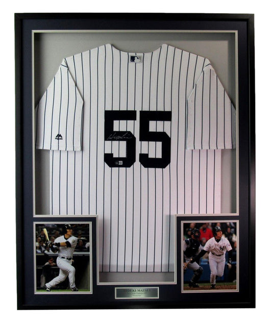 Hideki Matsui Autographed Jersey New York Yankees Framed Beckett 188534